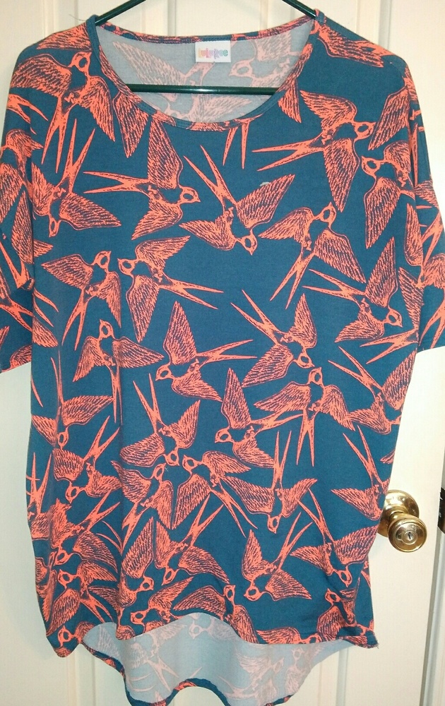 Lularoe coral and blue xs Irma
